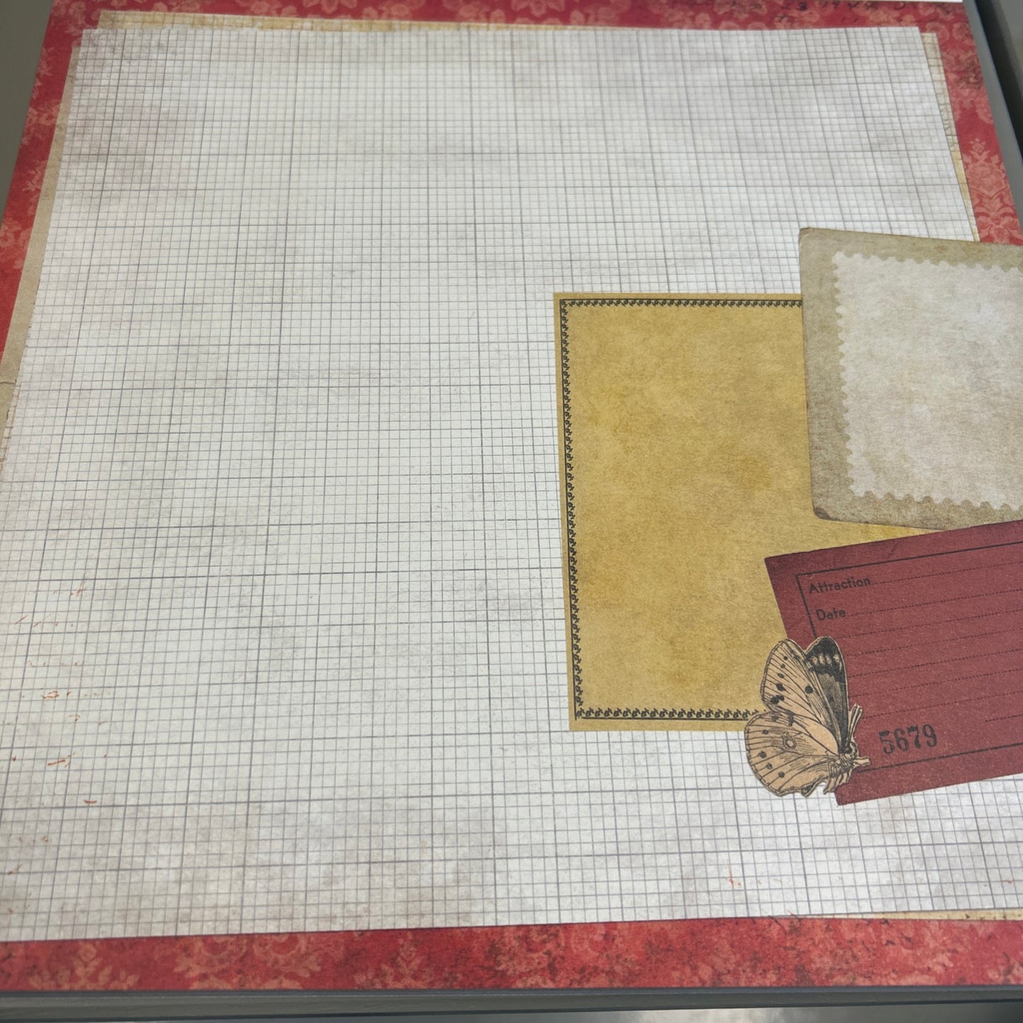 Heirloom Ephemera Vintage Memories Family Tree Time Scrapbook Paper Pad