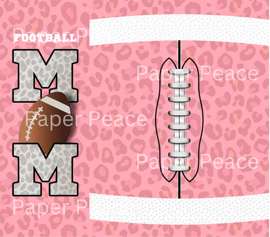 Pink Mom Football Tumbler Wrap