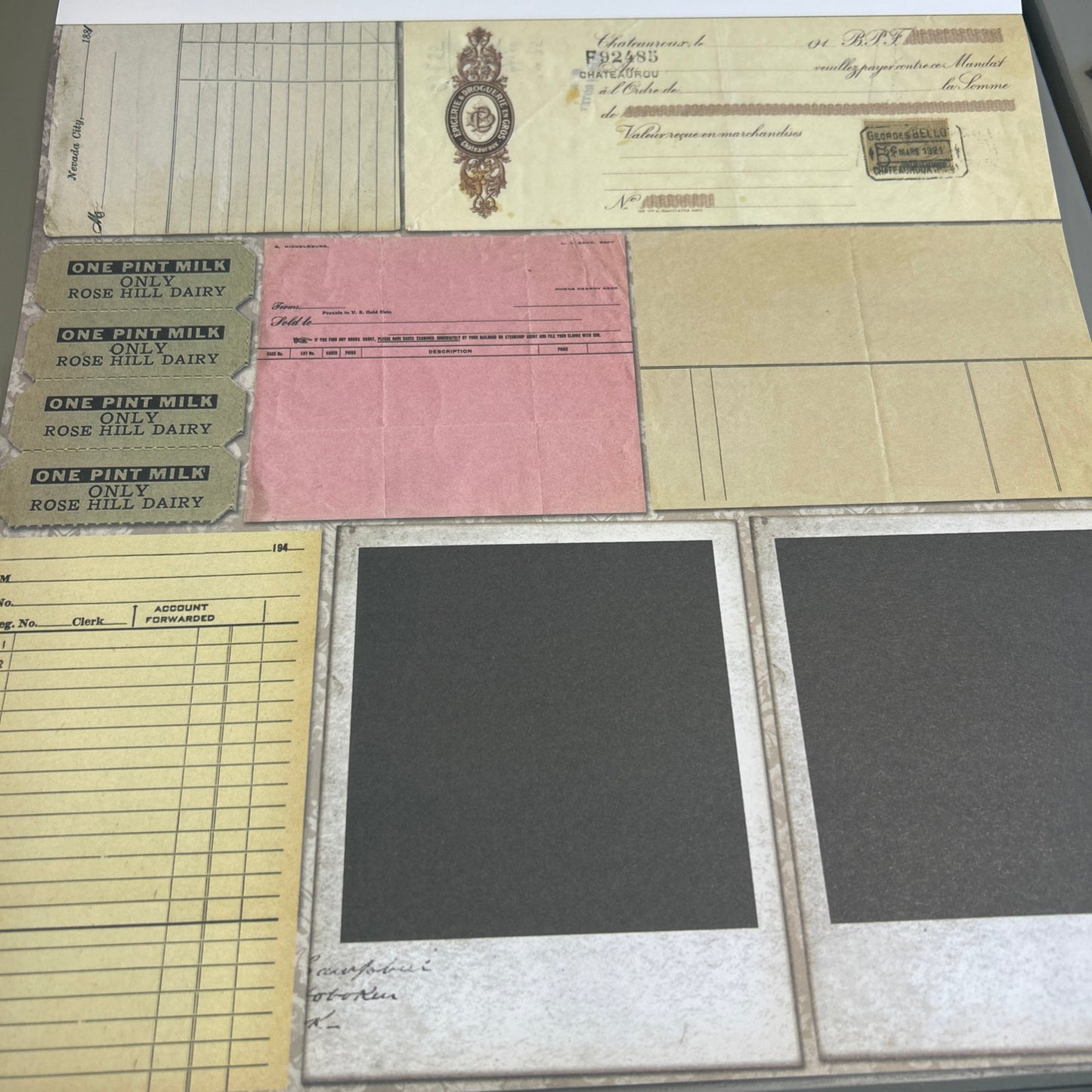Heirloom Ephemera Vintage Memories Family Tree Time Scrapbook Paper Pad