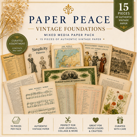 Vintage Foundations Mixed Media Paper Pack