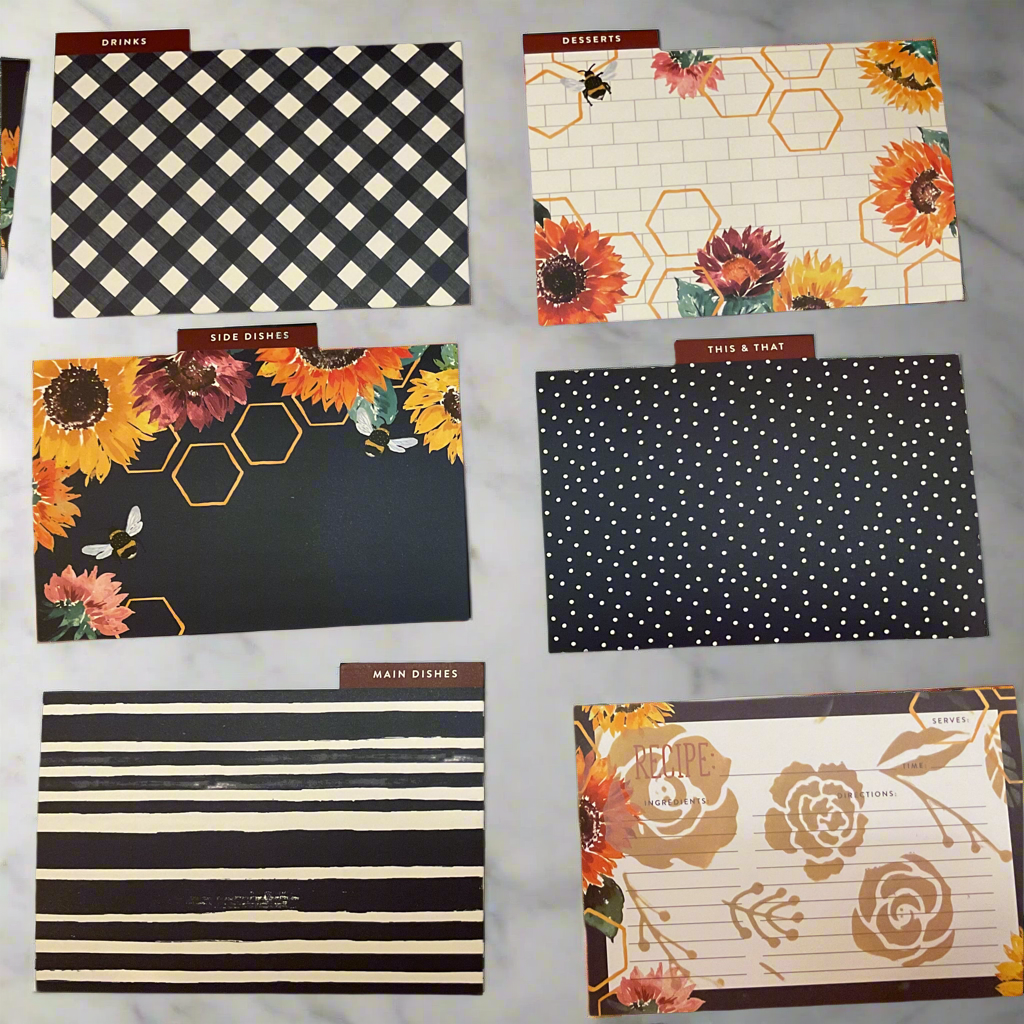 Decorative Recipe Tin & Stenciled Card Set