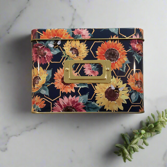 Decorative Recipe Tin & Stenciled Card Set