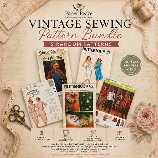 Vintage Sewing Pattern Bundle – 5 Random Patterns