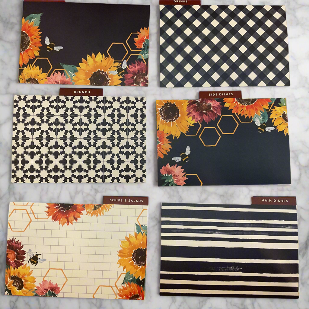 Decorative Recipe Tin & Stenciled Card Set