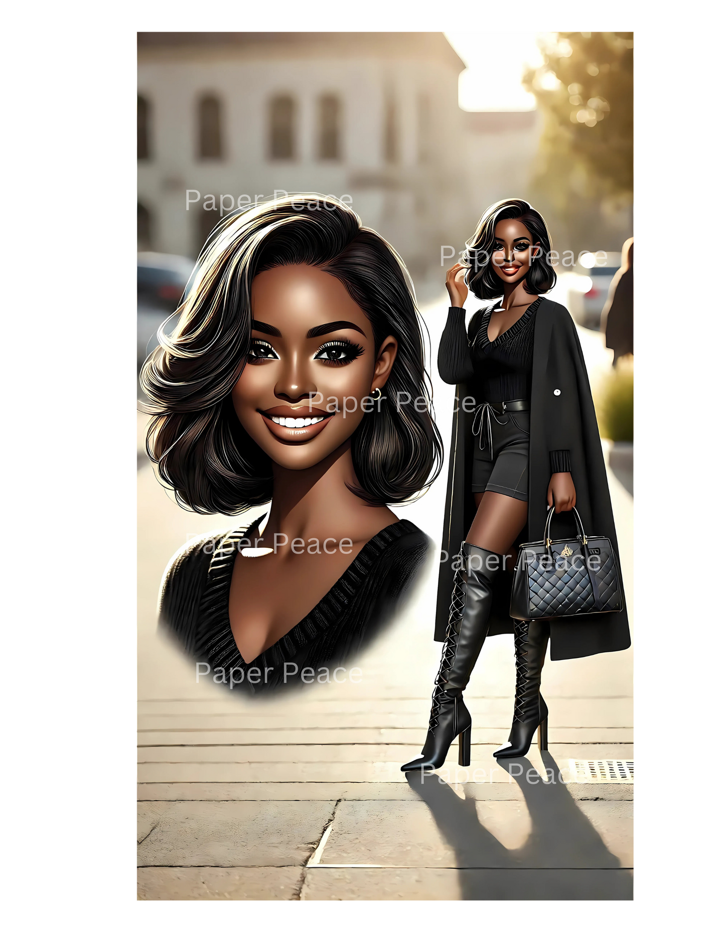 Classy & Jazzy African American Diva On a Beautiful Fall Day