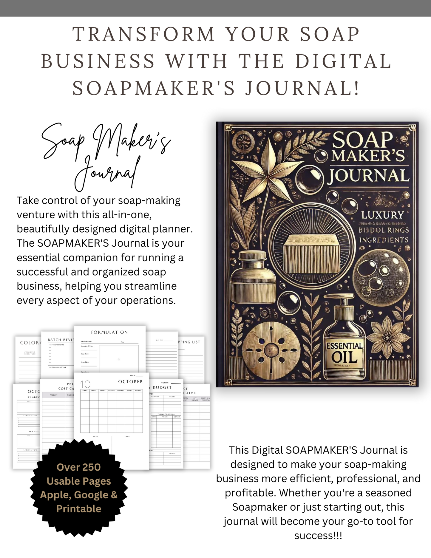 Soap Maker's Planner