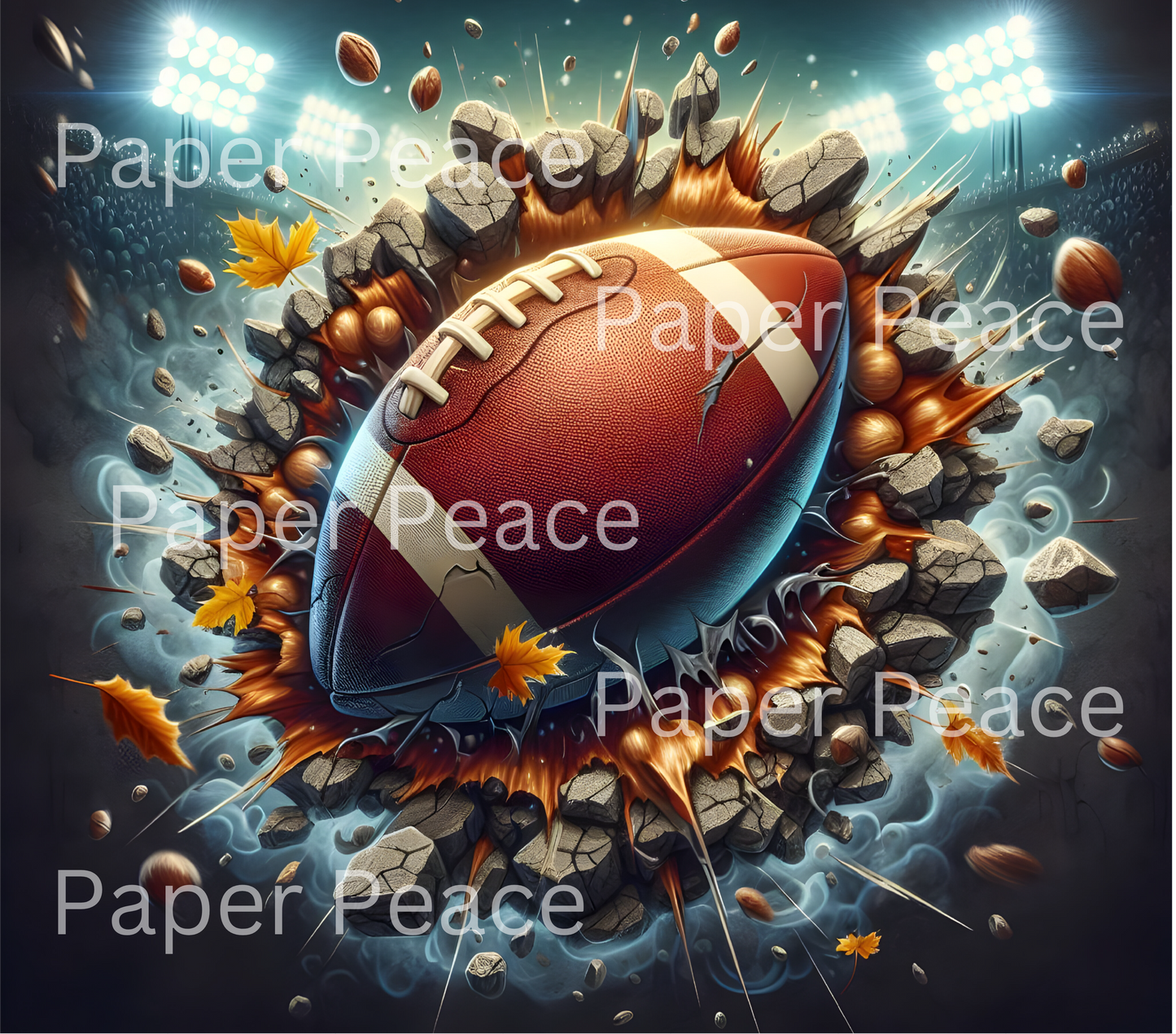 Dynamic Football Tumbler Wrap
