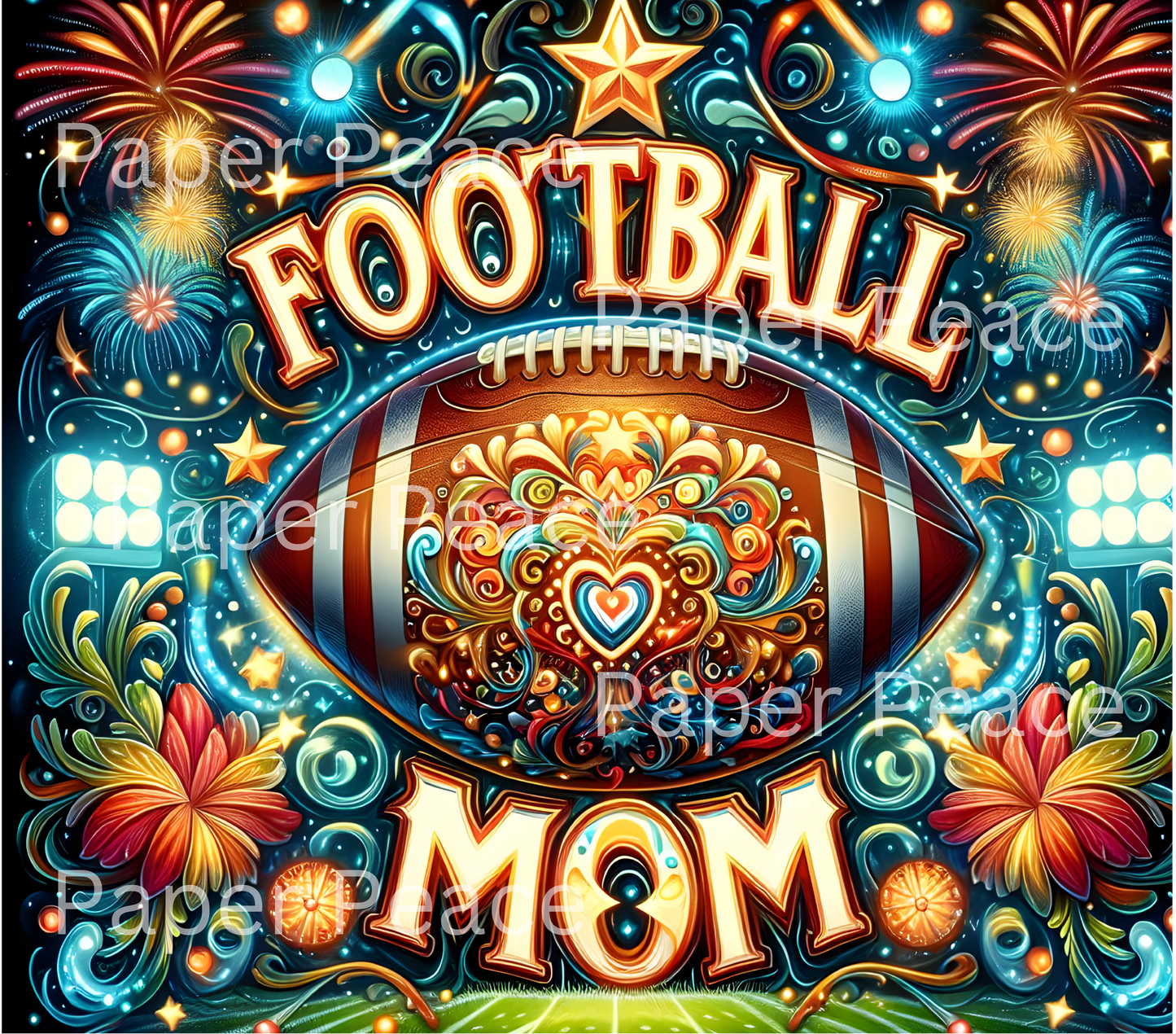 Mom Celebration Football Tumbler Wrap