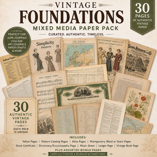 Vintage Foundations Mixed Media Paper Pack