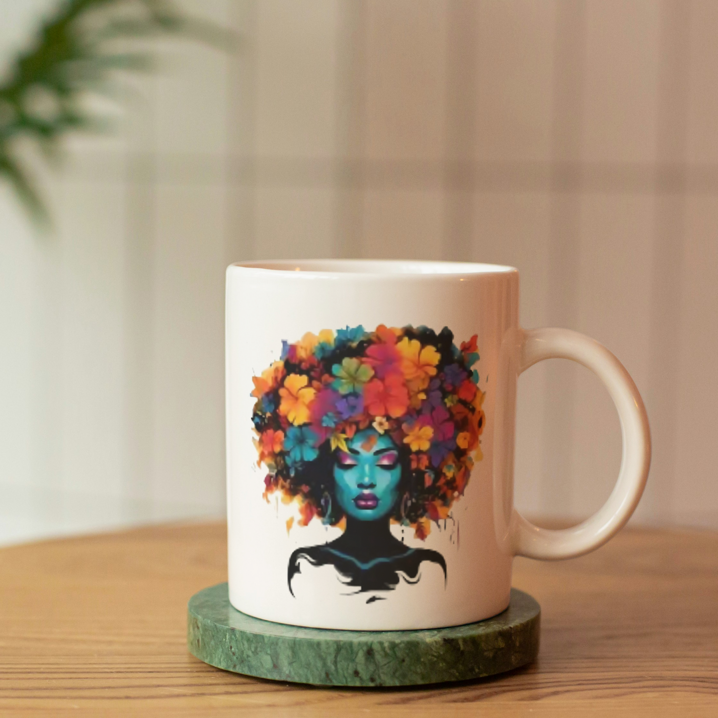 Coffee Mugs (Afro-Woman's Flowers of Happiness)
