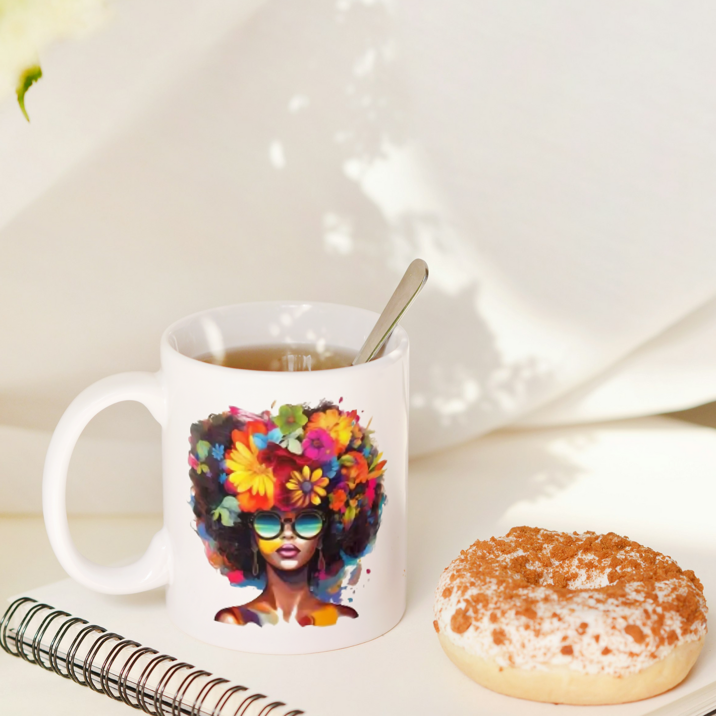 Coffee Mugs (Afro-Woman's Flowers of Happiness)