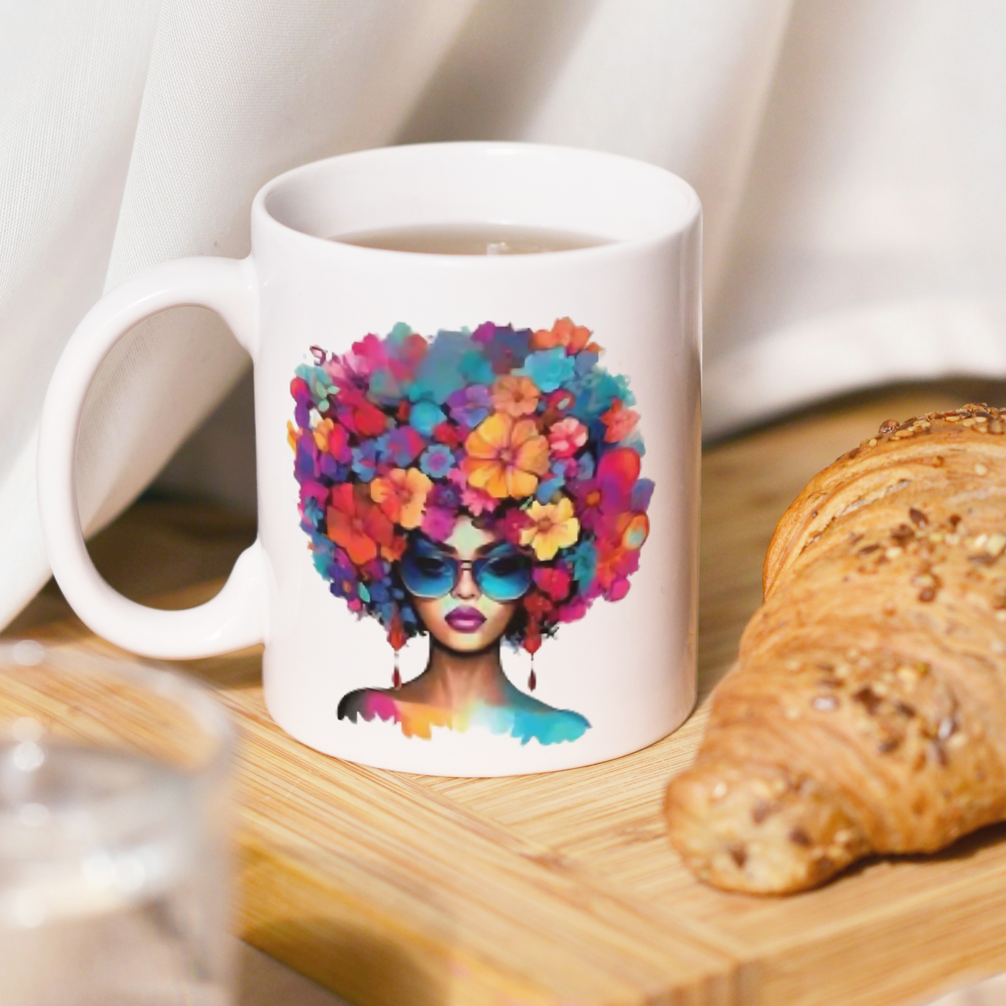 Coffee Mugs (Afro-Woman's Flowers of Happiness)